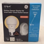 Ge Motion Sensor Kit Smart Bulb + Battery Powered. Fixed Price $29.99.