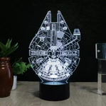 Star Wars Millennium Falcon Night Light New 3D Led Multicolor. Fixed Price $18.99.