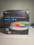 Ge Cync Color 6" Smart Led 2 Pack Downlights Wifi Alexa And Goggle Compatible. Fixed Price $42.00.