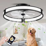 Baysquirrel Ceiling Fans With Lights And Remote, Low Profile Fan, 300.... Fixed Price $84.86.