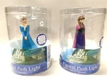 Disney Frozen Elsa And Anna Pair Of Figural Push Night Lights Tabletop. Fixed Price $19.98.