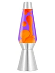27" Grande Lava Lamp - Silver Base/cap Yellow Wax/purple Liquid. Fixed Price $110.00.