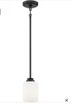 Craftmade 50591-FB-WG Neighborhood Bolden Mini Pendant Flat Black. Fixed Price $55.00.