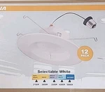 Sylvania 6" Led Recessed Lights 12 Pack RT5/6 65W Selectable White New. Fixed Price $34.99.