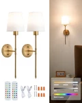 Vevor Battery Operated Wall Sconce Set Of 2 Wireless Lights Remote Control. Fixed Price $49.49.