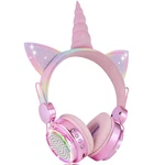 Koraba Kids Headphones Bluetooth Wireless, Unicorn Led Lights Up Girls Headse.... Fixed Price $41.12.