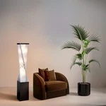 Torque Accent Floor Lamp - 54 Tall Base Espresso Wood Finish Nova Of California. Fixed Price $300.00.