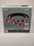 New Merkury Innovations 16.4FT (5M) Smart Wi-fi Led Strip Lights Color Changing. Fixed Price $19.98.