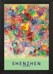 Shenzhen China City Map Framed Wall Art Poster Canvas Print Picture. Fixed Price $34.01.