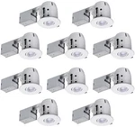 Globe Electric Recessed Lighting Kit 4 In. Dimmable Led 50-WATT White 10-PACK. Fixed Price $142.59.