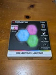 Monster Multi-color Led Touch Light Modular 3 Pack W/wall Mount & Remote. Fixed Price $12.00.
