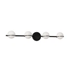 Dainolite Sofia Light Halogen Vanity, Matte Black/white Glass SOF-324W-MB. Fixed Price $214.40.