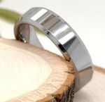 Flat Polished Edges Elegant Band 6MM Silver Tungsten Christmas Gift Ring For Men. Fixed Price $68.22.