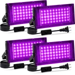 4 Pack 50W Light, Led Flood With Us Plug And Switch, B.... Fixed Price $53.55.