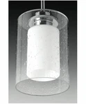 Progress Lighting P500019-015 8"W Mini Pendant W/frosted & Seeded Glass. Fixed Price $81.22.
