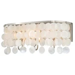 Vaxcel Elsa Capiz Shell 3L Vanity, Satin Nickel - W0152. Fixed Price $229.99.