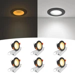 3" Dimmable Led Downlight With Night Light, 5CCT, 680LM, Black, 6-PACK. Fixed Price $126.99.