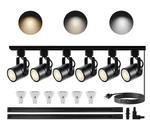 Black Track Lighting Heads Kit, 10W 3000K Warm White 6-LIGHTS Dimmable GU10 T.... Fixed Price $65.00.