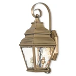 Livex Exeter Light Outdoor Wall Lantern, Antique Brass/clear Water 2602-01. Fixed Price $593.96.