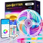 100FT Led Lights, Usb Powered, App Control And Music Sync, Color Changing. Fixed Price $25.54.