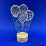 Bulbing Lexan Acrylic 3D Hot Air Balloon 9 Night Accent Light Lamp Illusion. Fixed Price $15.00.