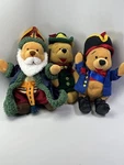 Disney Store Lot 3 Winnie The Pooh Octoberfest 8" Bean Bag Plush Stuffed Toy. Fixed Price $34.99.