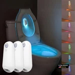 Onxe Toilet Night Light Motion Sensor, 8 Color Changing Led Wall. Fixed Price $36.78.