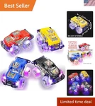 Light-up Monster Truck Toys 2-PACK Push-&-go Cars With Glowing Wheels Bir.... Fixed Price $31.62.