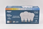 Feit Electric 4-PACK 100W A21 Led Dimmable Replacement Bulbs 1600 Lumens. Fixed Price $24.99.