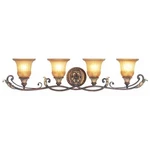 Livex Lighting Villa Verona Bath Bronze With Aged Gold Leaf Accents. Fixed Price $616.99.