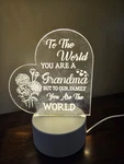 Usb Powered Led Acrylic Night Light Warm White Free Standing For Bedroom. Fixed Price $8.00.