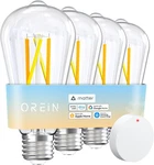Matter Smart Light Bulb, ST19(58) Edison Bulbs With Remote Control Work. Fixed Price $81.99.