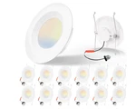 Energetic 12 Pack 5/6 Inch 5CCT Led Recessed Lighting, Dimmable With Baffle Trim. Fixed Price $41.64.