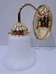 Progress Lighting P3373-10 Opal Glass 1-LIGHT Wall Sconce, Polished Brass Vanity. Fixed Price $19.95.
