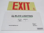 Elco Lighting EE81S Self Illuminating Flourescent Exit Sign 13". Fixed Price $42.98.