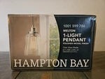Hampton Bay Melton 1-LIGHT Pendant Polished Nickel Finish 1001599786. Fixed Price $19.99.