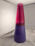 Signed Michael Jaross 1995 Art Glass Vase Pink Purple Cased Studio Mcm. Fixed Price $69.99.