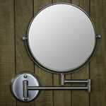 Hotel Quality Nickel 8 Wall Mount Swing Arm 2-SIDED Magnifying Mirror 1 & 7X. Fixed Price $23.40.