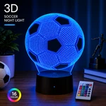 Tecknet 3D Soccer Night Light Led Lamp 16 Colors Remote Kids Bedroom Fun. Fixed Price $14.14.