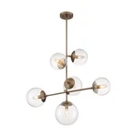 Nuvo Lighting Sky Pendant, Clear Glass, Burnished Brass 60-7125. Fixed Price $496.99.