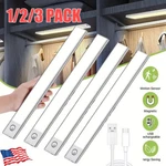 Led Motion Sensor Under Cabinet Closet Light Usb Rechargeable Kitchen Lamp Strip. Fixed Price $19.96.