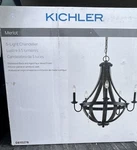 Kichler Merlot 5-LIGHT Chandelier Distressed Black Faux Wood. Fixed Price $139.00.