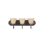 Sunset Lighting 3-LIGHT Bath Vanity Tea Stained Glass, Oil Bronze F3563-44. Fixed Price $39.99.