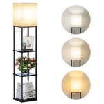 Sunmory Floor Lamp With Shelves, Modern Square Standing 3 Color Tem.... Fixed Price $43.35.