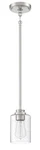 Brushed Polished Nickel One Light Mini Pendant From The Bolden Collection. Fixed Price $88.20.