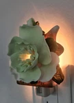 Lynn Roberts International Porcelain White Magnolia Flower Night Light Plug-in. Fixed Price $22.95.