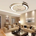 23" Modern Acrylic Ceiling Fan Light Round Led Dimmable Lamp W/remote Control. Fixed Price $132.19.