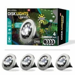 Bell + Howell Round Swivel 8 Led Outdoor Disk Lights Auto On & Off - 4 Pack. Fixed Price $29.99.