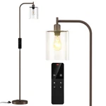 Wio-mio Industrial Floor Lamp With Glass Shade, 66"H X 14"D 10"W, Bronze. Fixed Price $60.99.