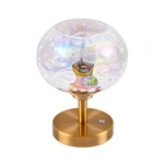 Wrlmfy Touch Control Hammered Glass Table Lamp Small, Stained & Gold. Fixed Price $69.45.